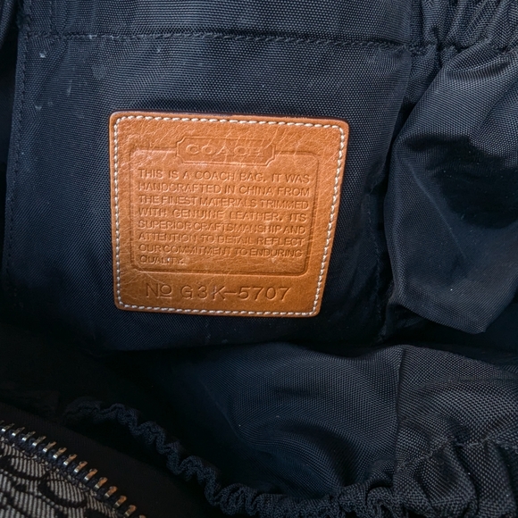 COACH Grey and Black Signature Print Diaper Bag - Picture 10 of 15